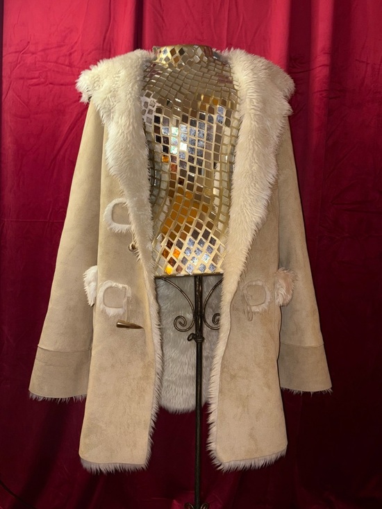 Nine West Jackets & Blazers - Nine West Cream Faux Shearling Toggle Trench Coat